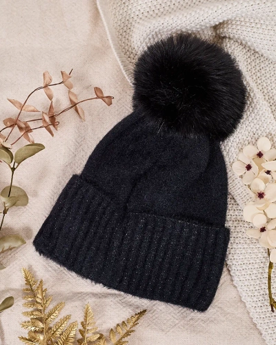 Royalfashion Kvinnor's mössa med pompom