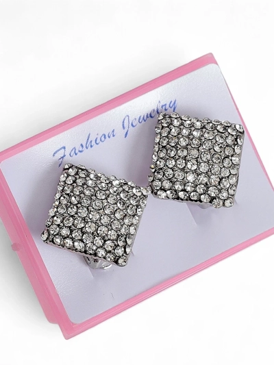 Royalfashion Women's Clip-on Earrings with Cubic Zirconia