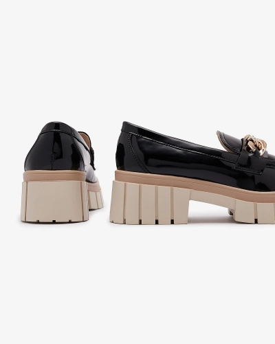 Lakitud naiste mokassinad mustad Aquan- Footwear