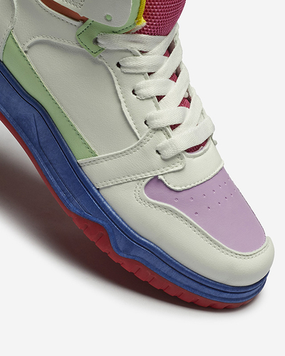 Women's sports sneakers in white-mint color Aopp- Footwear