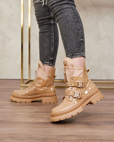 Royalfashion Светло-коричневые женские сапоги-багги Hennobs