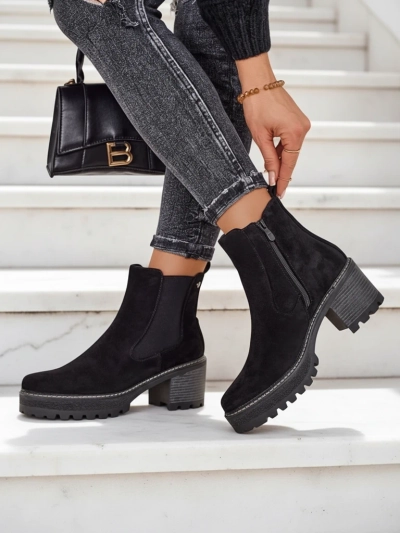 Royalfashion Eco-suóda kvinnor's ankle boots on a post Segori