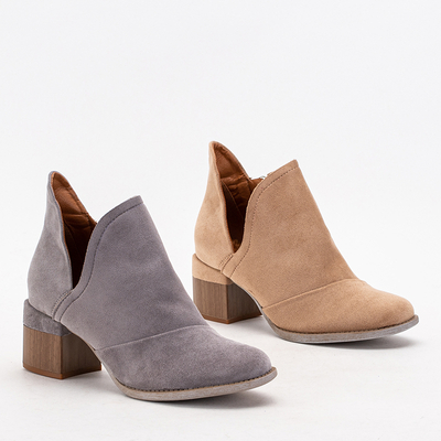 Gray women's insulated boots on the Karela post - Footwear