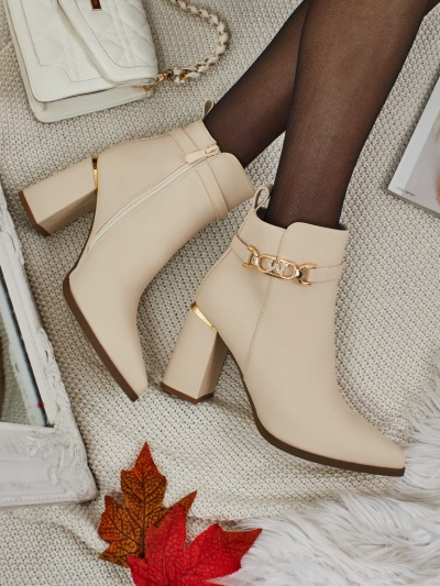 Женские ботильоны из эко-замши на каблуке Ostirena