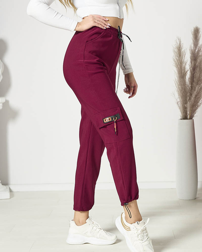 Maroonist naiste lahingupüksid ketiga- Rõivad