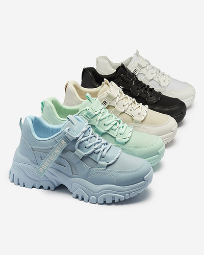 Blue women's sneaker sports shoes Evilpo- Footwear