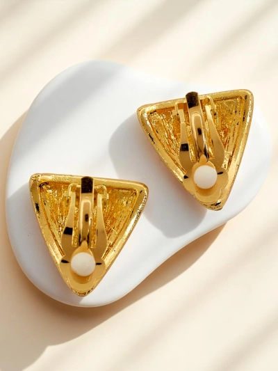 Royalfashion Women's clip-on earrings with cubic zirconia