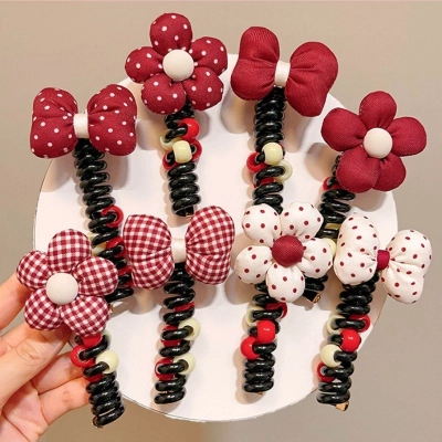 Royalfashion Juuksekumm spiraal väikese lillega Blossom Coil