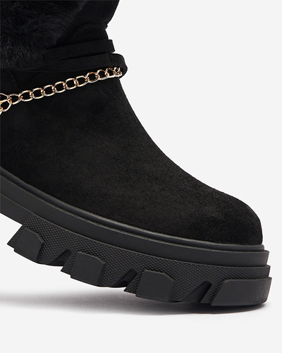 Mustad naiste öko-suedist saapad ketiga Videric - Jalatsid