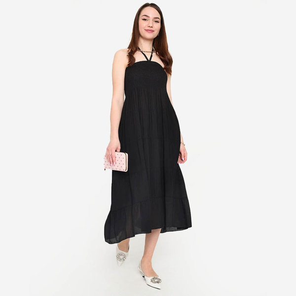 Черное платье миди PLUS SIZE