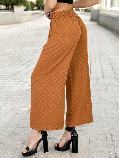 Royalfashion Naiste laiad ruudulised püksid