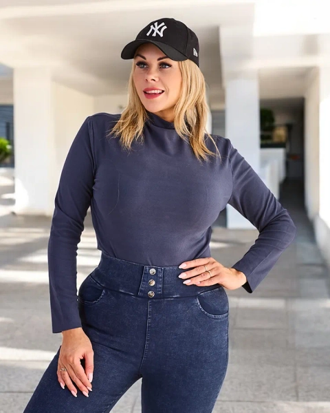 Navy blue turtleneck sweater - Clothing