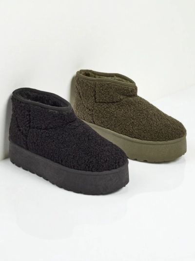 Marellin Women's Short Faux Snow Boots