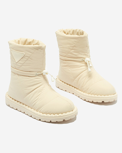 Naiste kreemikas tikitud lumesaapad lamedal tallal Ferri - Jalatsid