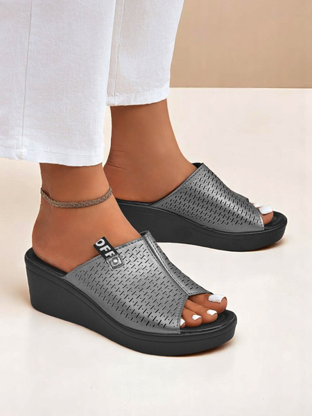 Royalfashion Women's Luna Wedge Heel Mules
