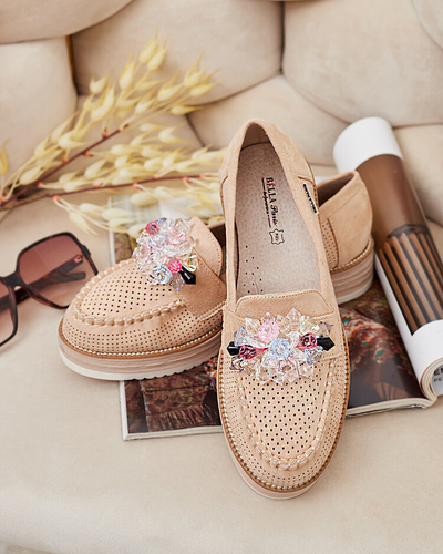 Royalfashion Мокасины с разноцветными камнями Restea