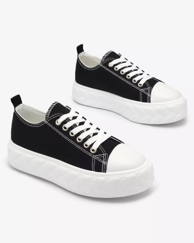 Royalfashion Black women's platform sneakers Merija