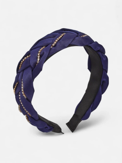 Royalfashion Braided Hairband with Cubic Zirconia