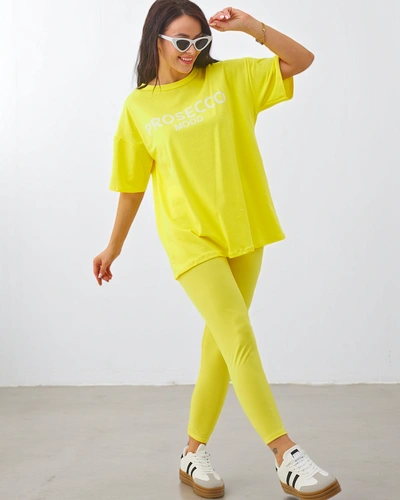 Royalfashion Puuvillane naiste komplekt lühikeste varrukatega ja retuusid