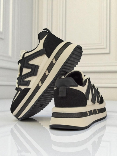 Selene Nero öko-nahast mustad naiste platvormtossud