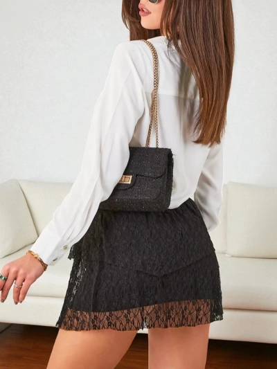 Royalfashion Short lace women's skirt