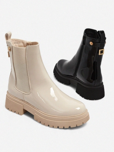 Patent Eco-Leather Women's Ankle Boots Calebi