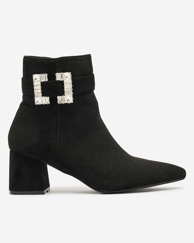 Royalfashion Black women's low stiletto boots Masemart