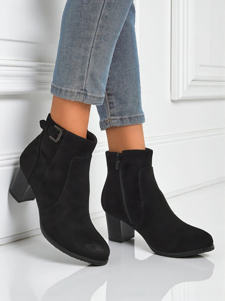 Naiste öko-seemisnahast kontsaga poolsaapad Crimson Dusk