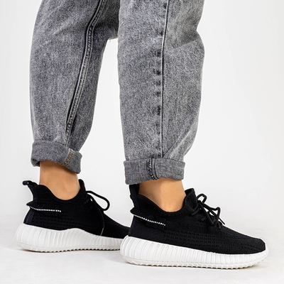Black and white Fransi women's sports shoes - Footwear