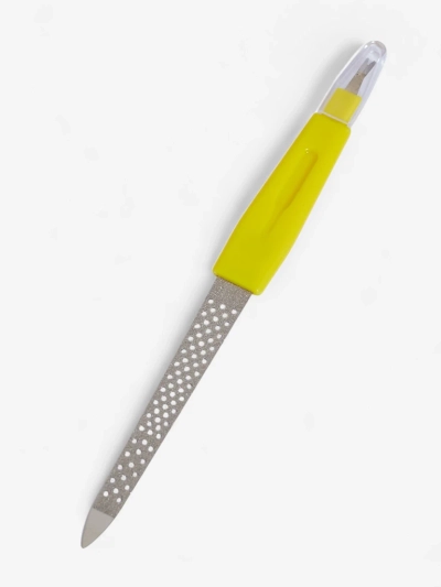Perforated nail file with knurl