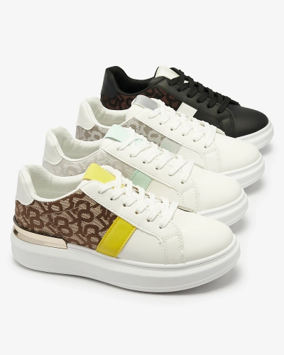 Royalfashion Valged ja pruunid naiste spordijalatsid Mlysio