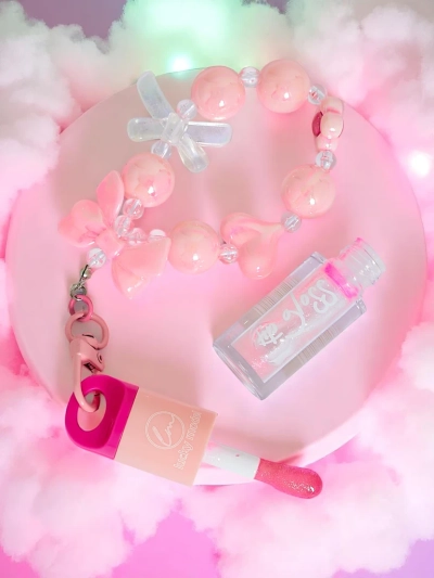 Lip gloss for children with bracelet Colorless