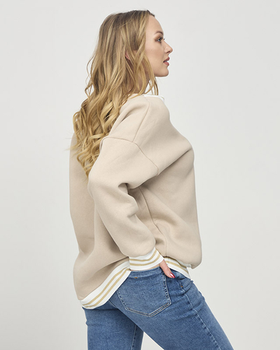 Women's insulated sweatshirt in beige- Clothing