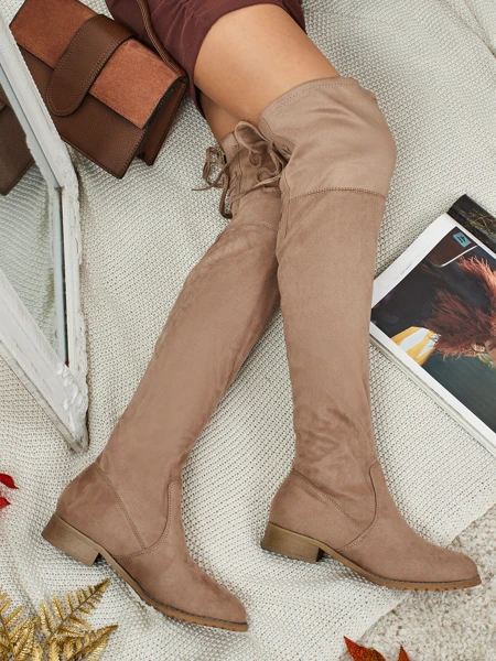 Women's over-the-knee eco-suede boots Denvoria