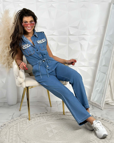 Royalfashion Naiste ülikond tsirkoonide ja pärlitega