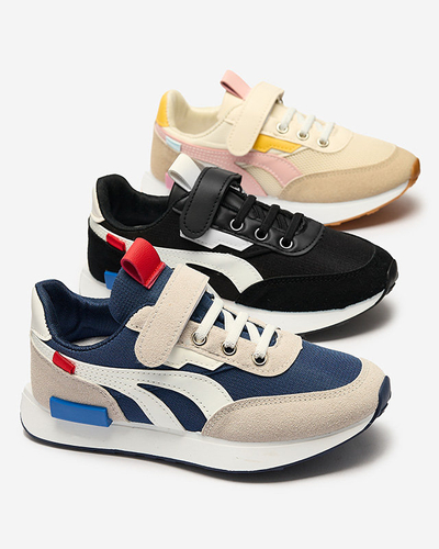 Children's sports shoes in navy blue-gray Kaxo- Footwear