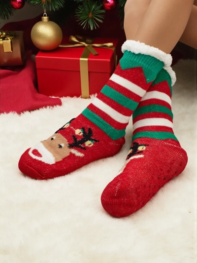 Rudolph Women's Socks Red Cheerful for Winter