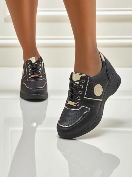 Naiste platvormtennised Callista Nero öko-nahast mustad