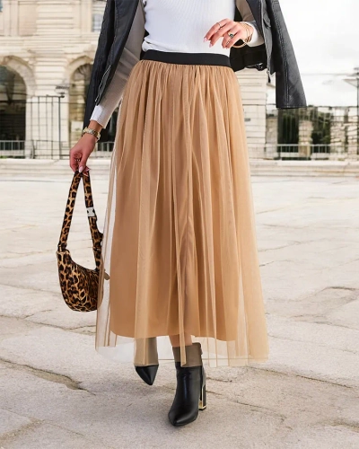 Royalfashion Kvinnors midi kjol med tyll
