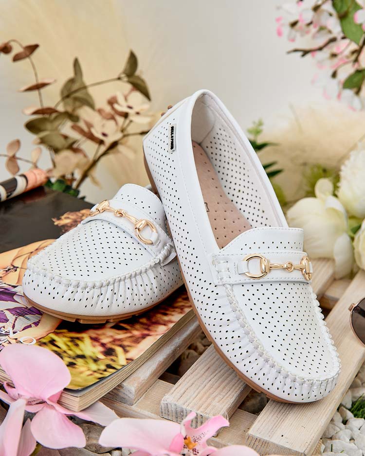 Royalfashion Женские ажурные мокасины Mill