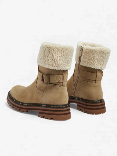 Öko-nahast naiste poolsaapad karusnahaga Merli