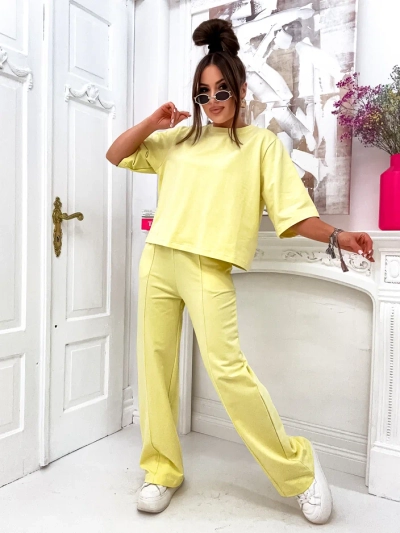 Royalfashion Women's cotton set with wide pants