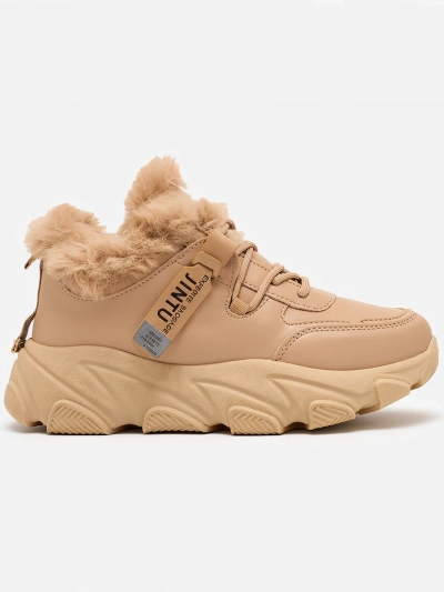 Royalfashion Women's sporty sneakers with fur Nonuas