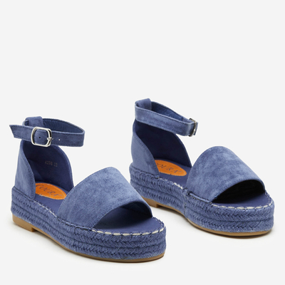 Blue women's platform sandals Sitra - Footwear