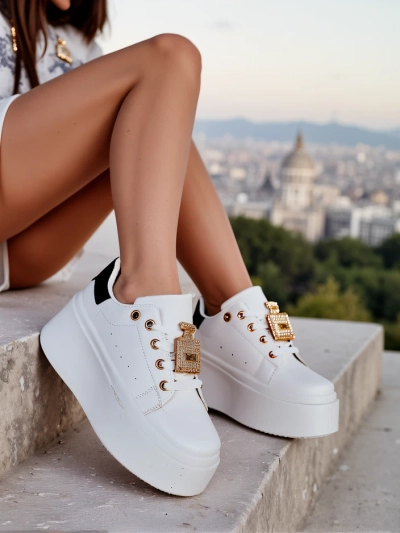 Royalfashion Women's platform sports sneakers Oviger