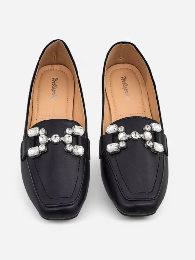 Royalfashion Women's moccasins with rhinestones Lecilla