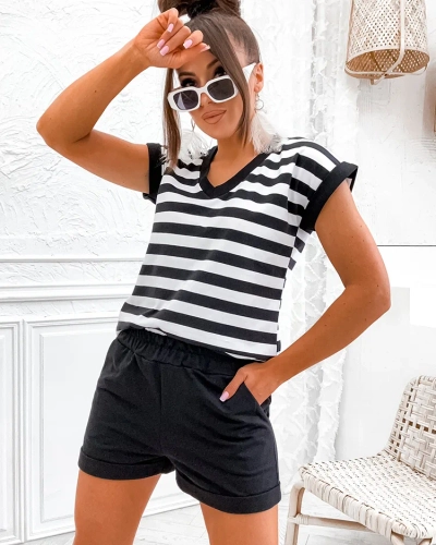 Royalfashion puuvillane triibuline naiste komplekt