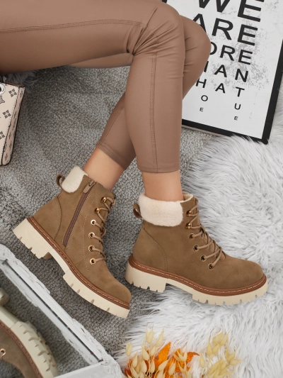 Женские ботинки-траперы с мехом Tessara