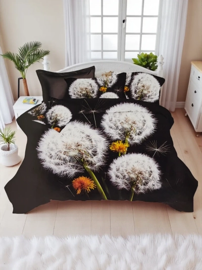 Royalfashion Mustriline voodipesu komplekt 180x200, 3 OSA