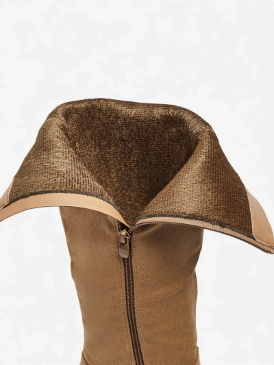 Женские сапоги из эко-замши на каблуке-столбике Ernala